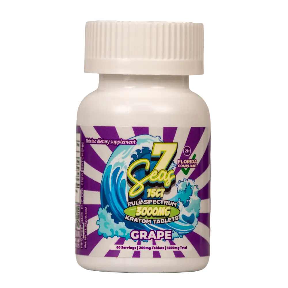 7 Seas Full Spectrum Kratom Tablets | 15 Count