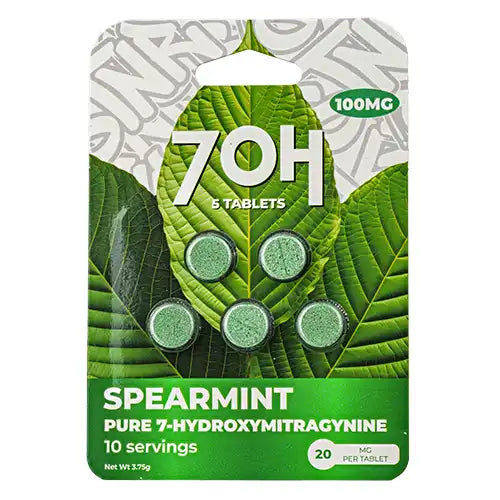Pure 7-Hydroxymitragynine 7OH tablets with 100 MG (Spearmint)